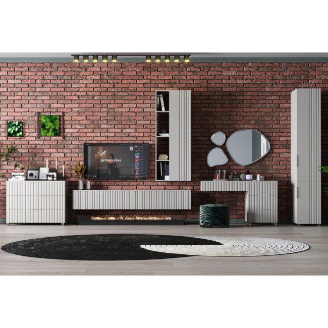 Купити Шафа гардероб  , Саванна" №18, К-824, L-825-R, Кашемір (120/230/52), МДФ на Mebli.Sale Недорого.