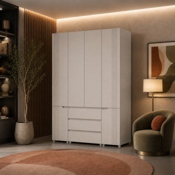 Шафа гардероб "Портленд" №30 К-825-L_К-823-С_К-825-R Кашемір (160/230/52), МДФ
